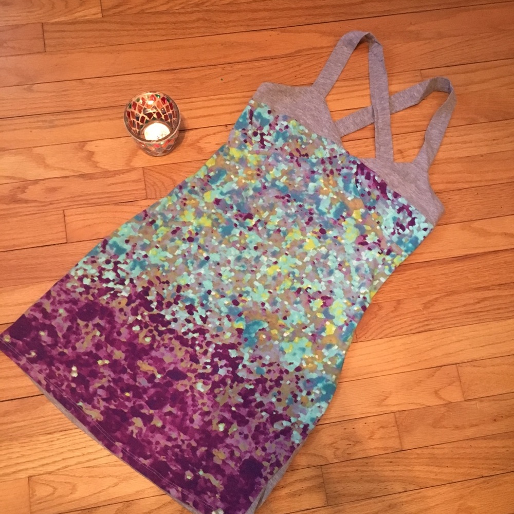 Purple & Teal Tank-top/Swimsuit Cover Up